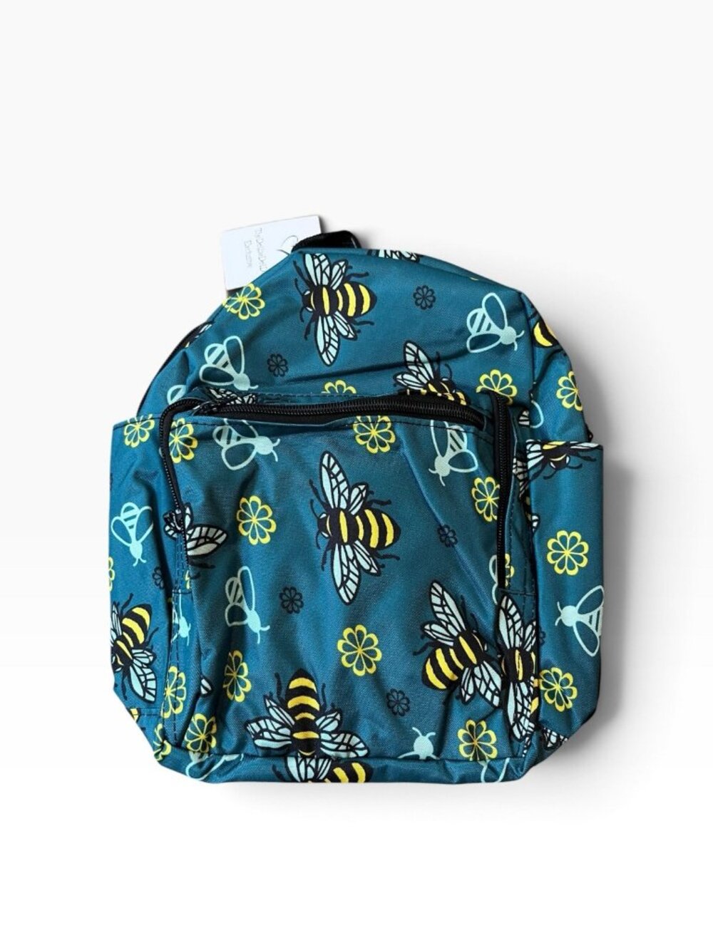 The Dottie Dot Dot Small Green Honey Bee Adjustable Backpack Bag NWT